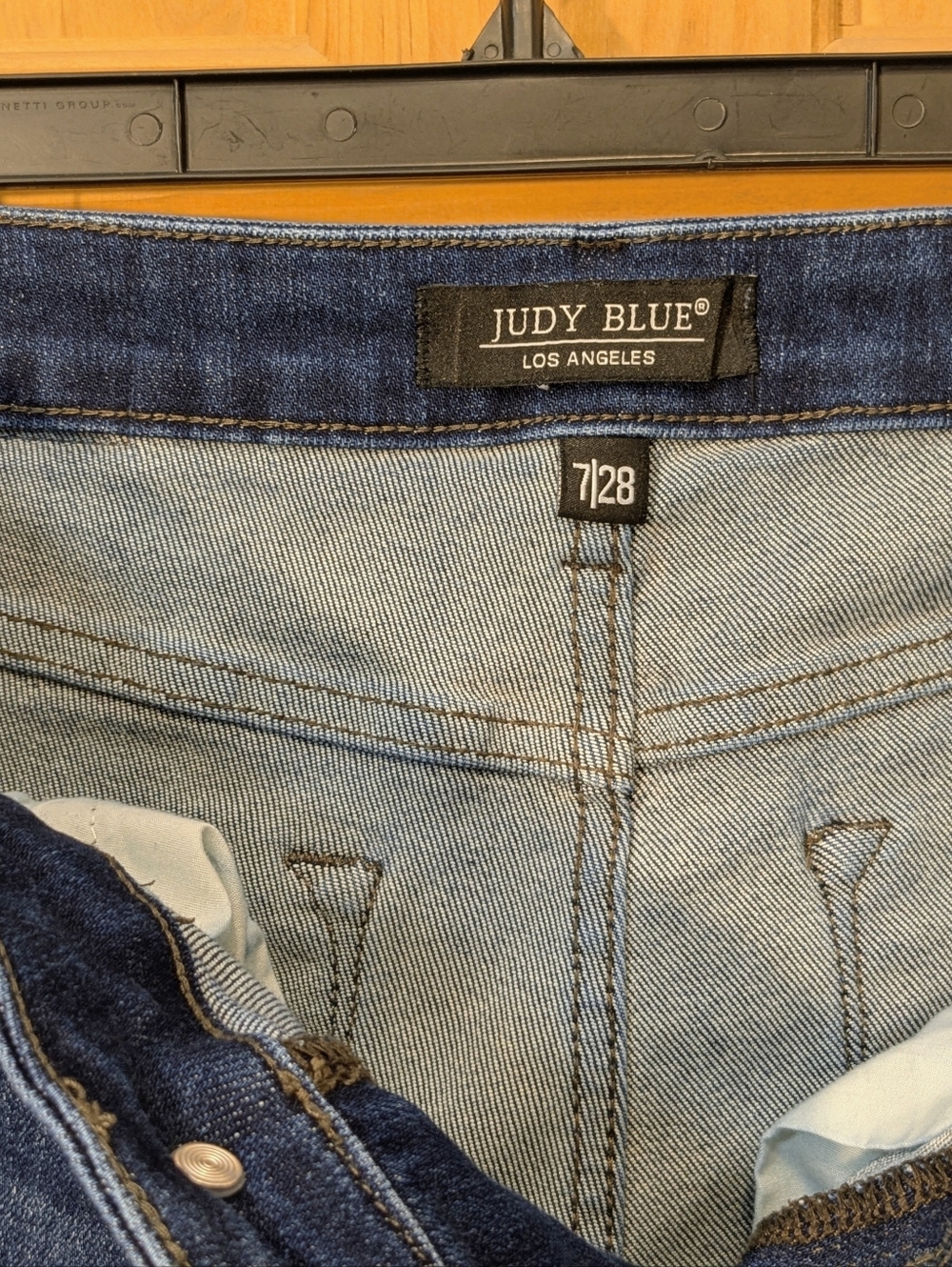 Judy Blue High Waist Dad Jeans Dark Wash Relaxed Distressed Straight 7/28 Denim - Picture 7 of 13